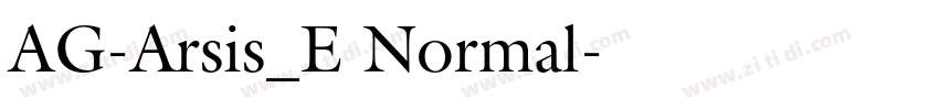 AG-Arsis_E Normal字体转换